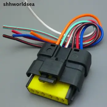 Shhworldsea 4pcs 6 Pin auto Ryšiai vožtuvas alyvos siurblio prijunkite Automobilio karbiuratoriaus vožtuvas kištuko lizdas Peugeot Citroen už VW ir t.t
