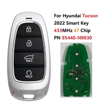 CN020238 Keyless tolimas Hyundai Tucson 2021 2022 2023 P/N: 95440-N9030 Smart Remote Key 4 Mygtukai 433MHz ID47 Lustas