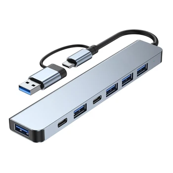 USB C Hub USB Aliuminio Tipas C/USB USB USB 2.0 Adapteris Didelės Spartos USB Skirstytuvo Dongle Laido Keitiklio Jungtis