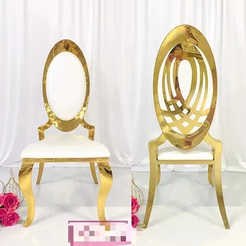 Baldų Alėja, didina dizaino apvalus atgal nerūdijančio plieno vestuvių kėdė