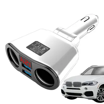USB Automobilinis Lengvesni Įkroviklis, Automobilinis Įkrovimo Galvutė Su skystųjų KRISTALŲ Ekranas Multi-Purpose 3.1 12-24V Auto Kištuku Visureigius Automobilius RVs Ir