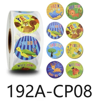 500/Roll Vaikų Žaislas Atlygį Paskata Lipdukas Etiketės Office Raštinės reikmenys Apdailos Etiketės Sandarinimo Pasta