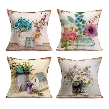 Vaza gėlių kompozicijų patalynė užvalkalas sofos pagalvėlė padengti namų puošybai gali būti pritaikytas jums 40x40 50x50 60x60 45x45
