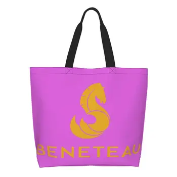 Custom Beneteau Burlaivio Logotipas Pirkinių Drobė Maišelis Moterų Skalbti Didelių Pajėgumų Bakalėja Tote Shopper Bags
