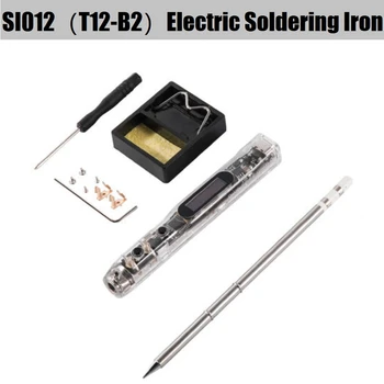 SI012 Nešiojamas Mini Electric lituoklio Smart LED Skaitmeninis Displėjus, Reguliuojamas Temp Geležies įmontuota Sirena