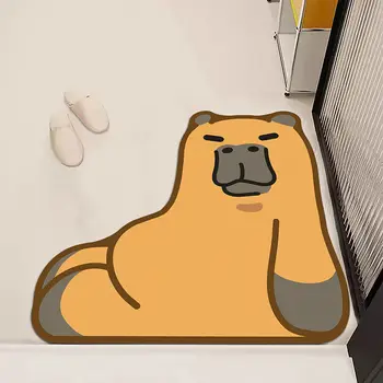 Animacinių filmų stiliaus siena pasvirusi smulkių gyvūnų vonios kambarys absorbentas motina, namų apyvokos praustuvas anti-slip mat kilimas