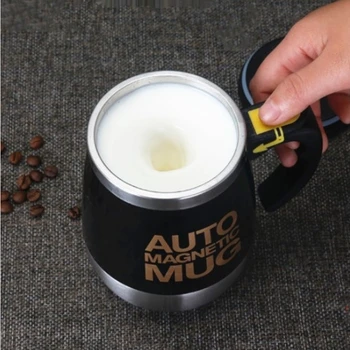 304 vidinis įkrovimas visiškai automatinis maišymo taurės, kavos puodelis, dvigubo sluoksnio vandens taurė