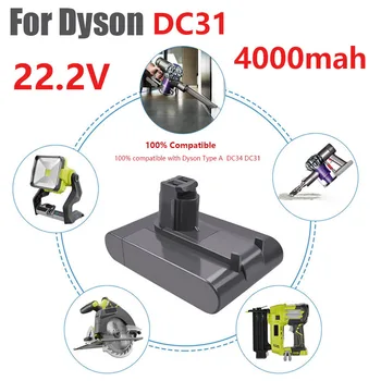 22.2 V 4000mAh DC31 tinka Dyson ličio-jonų dulkių baterija DC35 DC45 DC31 DC34 DC44 DC31 DC35 917083-01 L50
