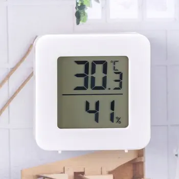 Mini Thermomether Jutiklis LCD Skaitmeninis Termometras su Drėgmėmačiu Oras Stotis Patalpų Kambario Temperatūros ir Drėgmės Matuoklis Jutiklis Daviklis
