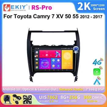 EKIY 2K Ekrano CarPlay Radijo Toyota Camry 7 XV 50 55 2012-2017 