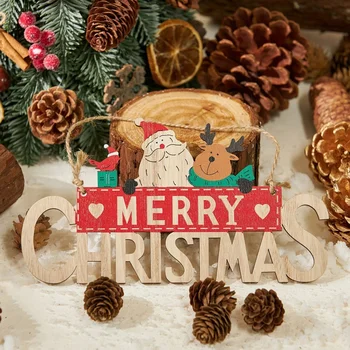 2Piece Linksmų Kalėdų Plokštelių, Pasirašyti Sienos Kabo Namo Lauko Kabo Ženklas, Priekinių Durų Namų Dekoro