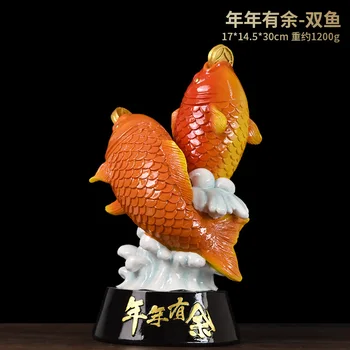 pora žuvų, Statulos, Skulptūros, Gyvūnų Figūrėlės Papuošalai Dervos Amatų Feng Shui Namų Biuro Apdailos 2024 Naujas