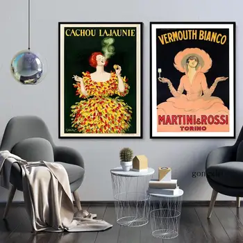 Vermutas Martini Bianco Vintage Reklamos Plakato Mados Panele, Drobė, Tapyba ir grafika Sienos Menas Nuotraukas Kambarį Dekoro