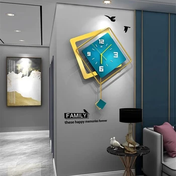 40* 53cm Kūrybinis dizainas minimalistinis modernus sieniniai laikrodžiai, šviesos, prabangus dekoratyvinis sienos kabo laikrodis už kambarį