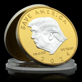 JAV 45 Pirmininkas Donald J. Trump Aukso Monetos 2024 Vado Suvenyrų Medalis Išsaugoti Amerikos Aukso ir Sidabro Dual Spalva