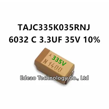 10vnt/DAUG NAUJŲ, C-Tipo 6032/2312 C 3.3 UF 35V ±10% Ženklas:335V TAJC335K035RNJ SMD Tantalo Kondensatorių