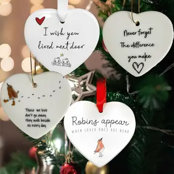 Kalėdų Širdyje Pakabinti Ornamentu Linkiu Jums Gyveno Šalia Durų Keramikos Širdies Stalo Dekoravimui Širdies Ornamentas Pasirašyti Lentelė Maišeliai, Dekoro