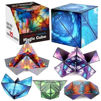 3D Magic Cube Shashibo Formos Perjungimo Langelį Anti Stresas Vertus Apversti Dėlionės, Žaislų, Dovanų