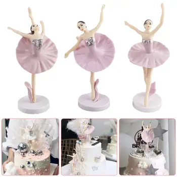 Ballerina Girl Figūrėlės Kūrybos Gimtadieniu Baleto Merginos Pyragas Papuošalai Lengvas Montavimas Baleto Mergina Papuošalai