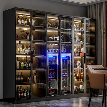 Pastovios temperatūros vyno spinta šiuolaikinės paprastas gyvenimo kambario sienos ekranas kabinetas šviesos prabanga šaldymo gali būti pritaikytas.