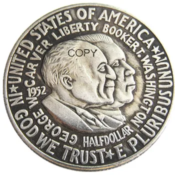 JAV 1952P/S/D. Vašingtone Booker T Pusę Doleris Sidabro Padengtą Kopijuoti Monetos