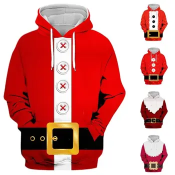 Juokingas Kalėdų Dizaino Suknelė 3D Atspausdintas Hoodies Vyrams Drabužius Mados Nauja Hoodie & Palaidinės Santa Claus Cosplay Y2k Viršūnės