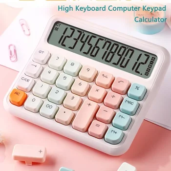 Korėjos Kawaii Mažas Cukraus Skaičiuoklė Paprasta vientisos Spalvos Didelė klaviatūra Kompiuteris Studentų Mielas Elektroninė Skaičiuoklė