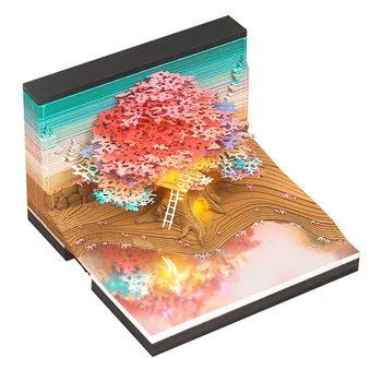 3D Popieriaus Drožyba Modelis Notepad Aukštos Kokybės Popieriaus Bloknotu Vaikams Dovanos Mini 3D Lipnūs užrašų knygelėje Lentelė