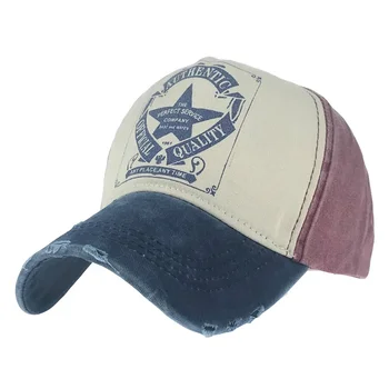 Penkių Žvaigždučių Derliaus Beisbolo kepuraitę Sunkvežimio vairuotojas Hat Plauti Spalvotų Medvilnės Kepurės Hip-Hop Skrybėlės Reguliuojamas Vyrų ir Moterų Taktinis Skrybėlę