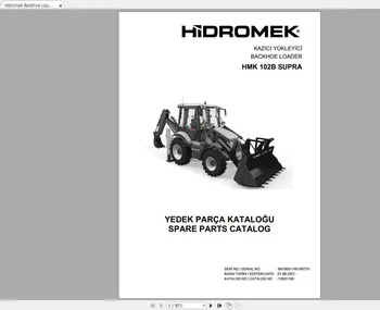 Hidromek Mašinų Atnaujinta 12.2023 Atsarginių Dalių Katalogas PDF