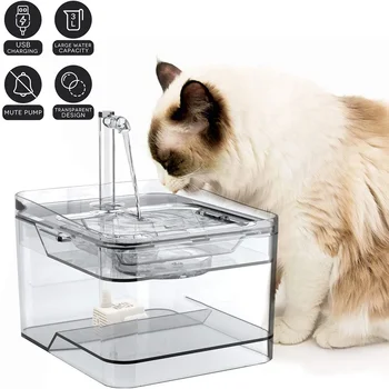 Skaidrus Augintiniai vandens fontanas 2.8 L talpos automatinis katė, šuo, vandens dubenėlį išdalijimo augintiniai Protingas Indukcijos Super Silent