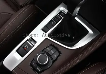 ABS Chrome Pavarų Perjungimo Skydelis China Padengti Apdaila, Automobilių Reikmenys BMW X1 F48 20i 25i 25le už Kairės Rankos Ratai 2014+