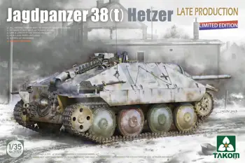 TAKOM 2172X 1/35 Mastelis Jagdpanzer 38(t) Hetzer Vėlai Gamybos, Be vidinių Limited Edition Modelis Kit