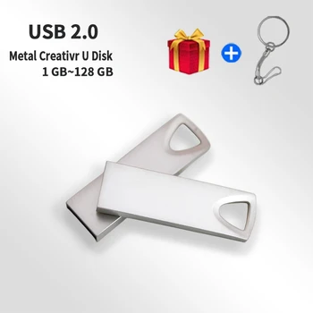 Didelės Spartos USB 2.0 Flash Drive флешка 16GB 64GB 128GB su Metaliniu korpusu ir paketų prižiūrėtojų raktinę