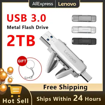 Levono Pendrive USB Stick, 2TB, USB 3.0 USB Flash Drive type-c OTG Key Chain Didelės Spartos Pen Drive, Memory Stick Dovana Nemokamas Pristatymas