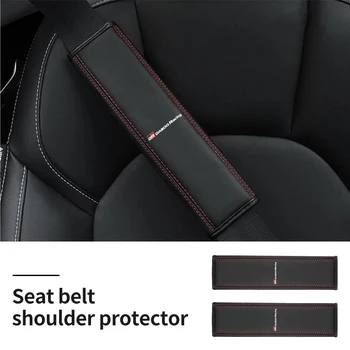 2VNT Automobilio Sėdynės saugos Diržų Pečių Oda Saugos Diržai Raštas Dėl 