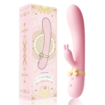 Vibratorius Moters Sekso Žaislų Silikono Rabbit Vibratorius USB Įkrovimo Vandeniui atsparus G-taško Stimuliuojantis Klitorio Stimuliatorius Suaugusiųjų Žaislas