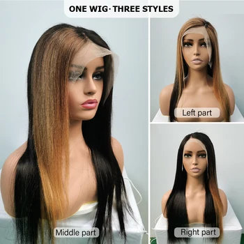 DreamDiana 2023 Naujas Blondinė Nėrinių Juostele Priekyje Žmogaus Plaukų Perukai Remy HD Balinti Mazgų Preplucked Brazilijos Tiesiai Nėriniai Priekiniai Perukai