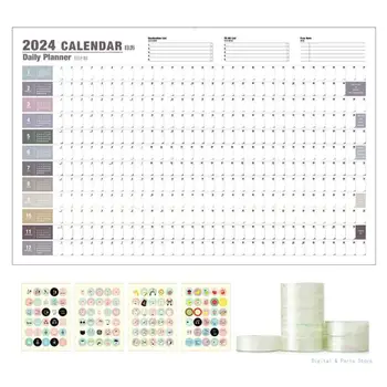 M17F Kalendorius 2024 Mėnesio Kalendorius, Šeimos Namo Planuotojas Storio Mėnesio Sieninis Kalendorius