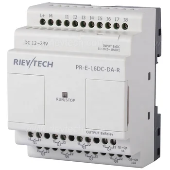 Karšto pardavimo SMS PLC PR-E-16DC-DA-R Programuojamieji Loginiai Kontrolės Ethernet Modulis Rievtech