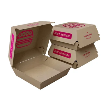 Individualų productWhite Biologiškai Amatų Bulvytės, Mėsainis Box Pakuotės Custom Print Pakavimo Kartonas Popierius Box, Burger