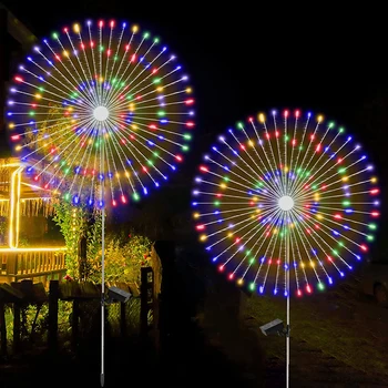 Kalėdų LED Saulės energija Varomas Lauko Žolės Pasaulyje Kiaulpienių Fejerverkai Lempos Sodo Vejos Kraštovaizdžio Lempa Kalėdinė Dekoracija