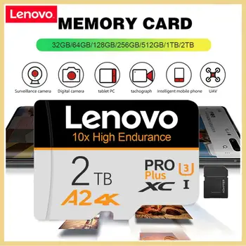 Lenovo Micro Atminties Kortelę 1 TB 10 Klasė Didelės Spartos 2TB Atminties Flash Kortelė SD Kortelę 64GB 256 GB SD Atminties Kortelę 128GB Brūkšnys Fotoaparatas