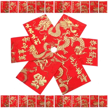 Multi-trick Raudona Vokai Metų Dragon Sėkmės Pinigų Vokai Kinų naujieji Metai Raudona Vokai Popieriaus Raudona Paketus (Mišraus Stiliaus)
