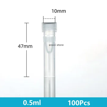 0,5 ml mėgintuvėlį šaldymo vamzdžių plastiko spiraliniai užšaldymo vamzdis ląstelių šaltas vamzdis laboratorija išpilstymo į mėgintuvėlį 100vnt