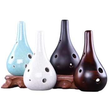 6 Skylių Alto Tonas C Ocarina Fleita Dalijimosi Stiliaus Keramikos Juodosios Keramikos Dūmo Glazūra Fleita Muzikos Instrumentas, Pakabukas, Skirtas Pradedantiesiems