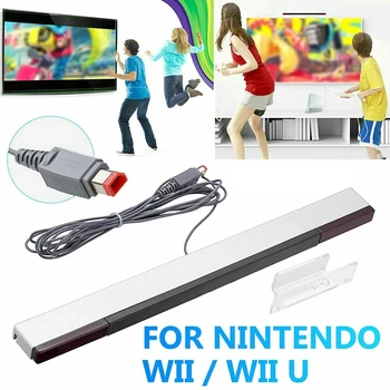 100vnt daug Aukščiausios kokybės Laidinio Infraraudonųjų SPINDULIŲ Signalo Spindulių Jutiklis Baras/Imtuvas skirtas Nintendo Wii Nuotolinio judėjimo davikliai