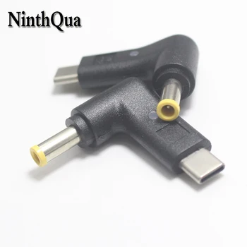 NinthQua USB 3.1 C Tipo Vyras į DC 5.0*3.0 mm 19V Plug stačiu Kampu USB-C DC Maitinimo Adapteris, skirtas 