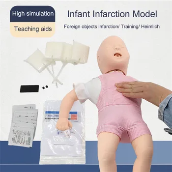 Kūdikių Infarktas Modelis Kūdikių Kvėpavimo takų Obstrukcija Mokymo Manikin Širdies reanimacijos modeliavimas Mokymo Priemonė 55cm
