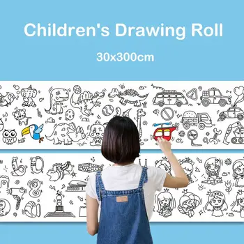 Menininkas Dažymas Žaislai Grafiti Slenka Akvarelės Popieriaus Vaikų piešinių Roll Spalva Užpildyti Tuščią Popieriaus Spalvos Lipdukas